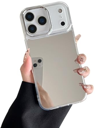 ZTOFERA für iPhone 17 Pro Max Hülle,Süße Handyhülle mit Schminkspiegel,Klar | Mirror Phone Case,Harte Rückseite mit Weichem Stoßfänger, Schlanke Passform, ästhetisches mädchenhaft-chices Design