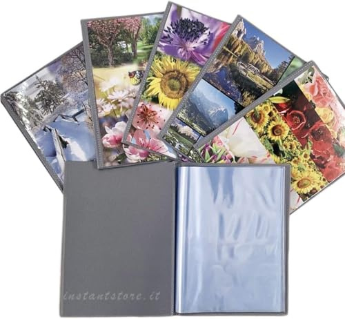 10 Foto Album Portafoto Albumini Fotografici a Tasche 10x15 Copertina Morbida da 18 Bustine 36 Foto cadauno Totale 360 Foto - Ideale per Foto, Menu, Cartoline, Schede, Ricette
