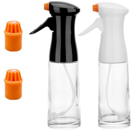 WYDDSX Oil Spray,200ml Olive Oil Spray Bottle,Suitable for Air Fryer, BBQ, Baking, Salad (2pcs)