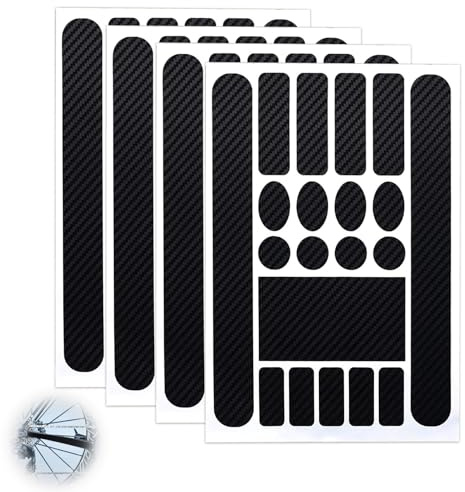 Bike Frame Protector, 4 PCS Bike Stickers for Fram e, Bicycle Frame Protective Film, Bikes Decal Sticker, Carbon Stickers