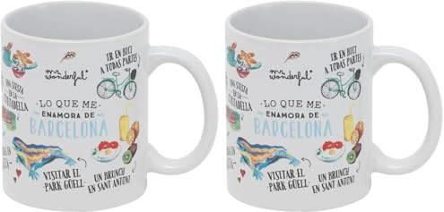 Mr. Wonderful Taza, multicolor (WOA2405560EM) (Paquete de 2)