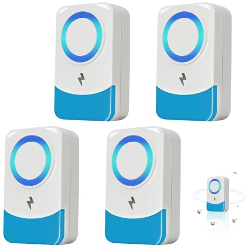 KBIBCK Ultrasonic Pest Repeller, 4 Pack Ultrasonic Electric Mosquito Repellent, Ultrasonic Repeller for Indoors, Anti Mosquitos, Cockroaches, Mice, Flies, Spiders