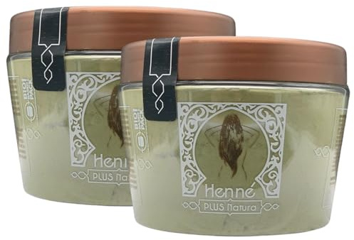 2x Henné PLUS Natura - Polvere Colorante Per Capelli, 100% Naturale, Vegana. Disponibile Per Diverse Colorazioni 125g (NERO)