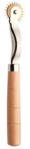 Prym Kopierrädchen m.Holzgriff u.extra spitz gezahntem Metallrad, Holz, Natur, silberfarbig, One Size, 611277-1