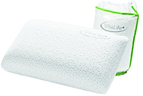 VitaLife 37106 Reisekissen, Polyester, weiß, 42 x 24 x 12 cm