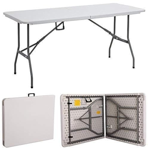 Gr8 Garden New Compact Foldable 6ft Heavy Duty Folding Catering Camping Trestle Picnic Garden Patio Bbq Party Table