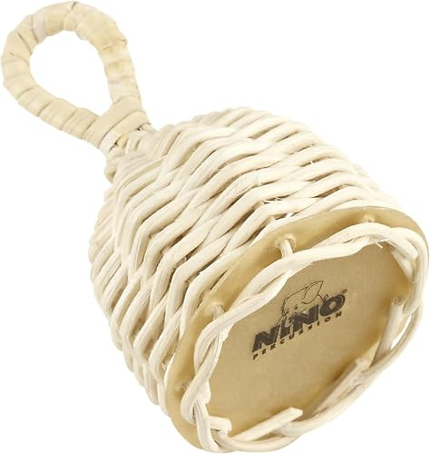 Nino Percussion Caxixi Shaker, Natur (NINO501) | Musikinstrument für Kinder ab 3 Jahren, Rattan und Leder
