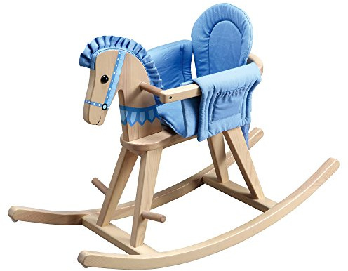 Teamson Kids Childrens Traditional Holz-Schaukelpferd Girl Boy Blau TD-0002A