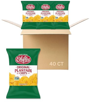CHIFLES ORIGINAL PLANTAIN CHIPS, 0.65 Ounce (Pack of 40)
