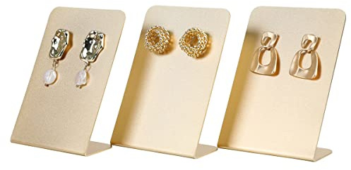 GemeShou 3-stückige große Metall-Ohrring-Display-Ständer zum Verkauf, hängender Gold-Schmuck-Ohrring-Organisator, Stecker-Ohrring-Halter für die Online-Shop-Photografie [große 3-stückige]