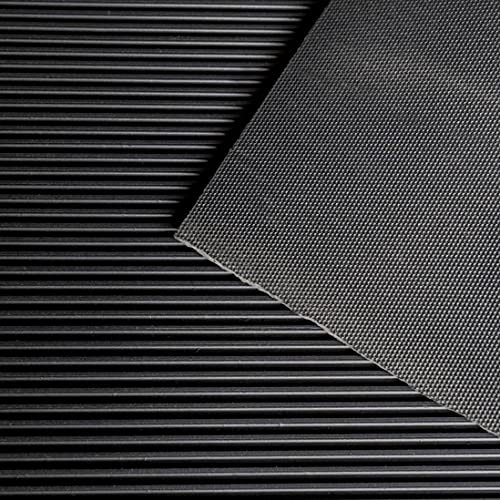 Gummimatte Feinriefenmatte Gummiläufer Schutzmatte Anti Rutsch Bodenbelag 100cm Breite 3mm Gummiboden Feingerippt (100 x 800cm)