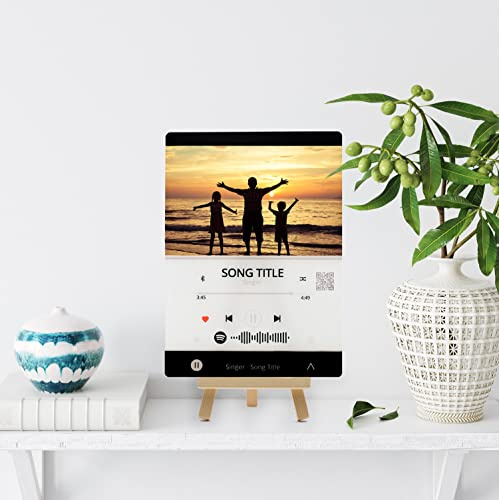 Echtglasbild Foto Albumcover Musikcover personalisiert Geschenk Erinnerung | Personalisiertes Glasfoto mit Wunschbild für Wohnzimmer Schlafzimmer Familie Musik Urlaub Erinnerung Wandbild 12,5 x 17,5 cm