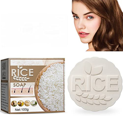 Shampoo Bar Solido Anti-Hair Loss Rice Bar per la Crescita dei Capelli - Controllo della Caduta Sapone per Capelli Puliti e Sani
