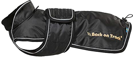 Back on Track Hundemantel Buddy für Dackel, Basset und Drever (28 cm, schwarz)