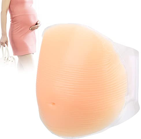 Ejoyous Faux Ventre de Grossesse en Silicone, 4-5 Mois, avec 2 Bretelles, Accessoire Photographie et Cosplay