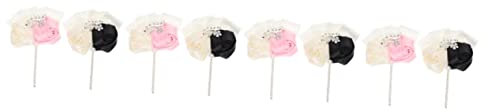 HONMEET 4sets Hochzeit Corsage Blume Corsage Band Für Bräutigam Brautjungfer Braut Mann Boutonniere 2 Stücke * 4
