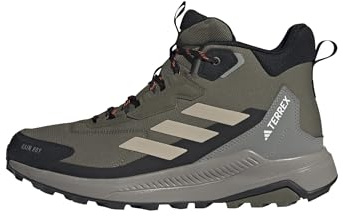 adidas Uomo Terrex Anylander Mid Rain.RDY Hiking Shoes, Olive Strata/Wonder Beige/Core Black, 42 EU