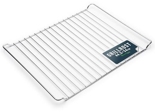 Grille de four 44,5 cm x 34 cm Grille de cuisson Grille de barbecue compatible avec Whirlpool 481245819334 GRD001 Bauknecht Ignis pour four chromée argent mesurer l'ancienne grille au préalable