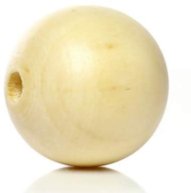 50 Stück Holzperlen 20mm Naturfarbenr Rund mit Loch 3,8mm Holzkugeln zum basteln bemalen auffädeln Kugeln Perlen aus Holz Bastelperlen für DIY Schmuck Schmuckherstellung