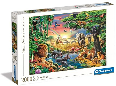 Clementoni The African Gathering Puzzle 2000 Teile Erwachsene | African Puzzle in 70 x 50 cm - Puzzle Erwachsene anspruchsvoll von Clementoni 32081