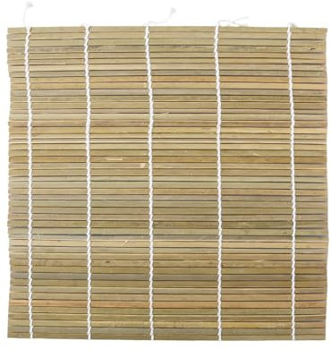 Tabanzhe Sushi Bamboo Mat - Nature Bamboo Rolling Mat Safety and Durable Woven Tight Convenient to Use Essential Sushi Making Tool for Beginner and Experienced(24 * 24cm)