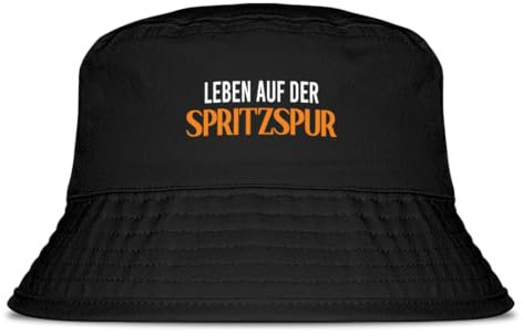 Prozente Momente Leben auf der Spritzspur - Fischerhut | Anglerhut | Sonnenhut | Sommer | Party | Malle | lustige Sprüche | OneSize | Malle | Urlaub | Schwarz