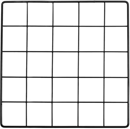 PATIKIL 10x10 Inch Wall Grid Panel, Metal Wire Photo Wall Decorative Grid for Photo Display Hanging Picture Memo Home Decorations, Black