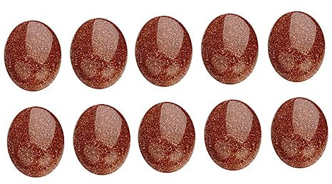 TOPPERFUN Schmuck-charms Geburten S Ovale Edelstein-patches 10 Stück 18 X 25 Mm Flache Rückseite Für Schmuckdesign