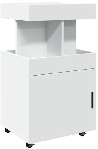 vidaXL Barwagen Weiß 50x41x89 cm Holzwerkstoff