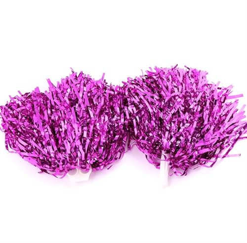 AYWTIUN Cheerleader Pompons Cheerleading-Pom-Poms mit Griff, Cheer-Bälle, Gold, Gelb, Rosa, Rot, Grün, Blau, for Handtanz, Frauen, Mädchen, Pompoms(1 pcs Rose,Handle Type)