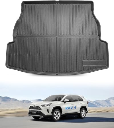 LANGBEAN TPE Bagagerumsmatta för Toyota RAV4 XA50 HEV PHEV 2019-2025 | Mattor för Bagagelucka RAV4 Original, Bagagerumsmattor med Hög Kant, Halkfria och Vattentäta Tillbehör