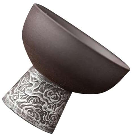 CAXUSD Ceramic Teacup High Foot Cup Elegant Retro Design for Tea Tasting and -Resistant for Afternoon Tea Banquets