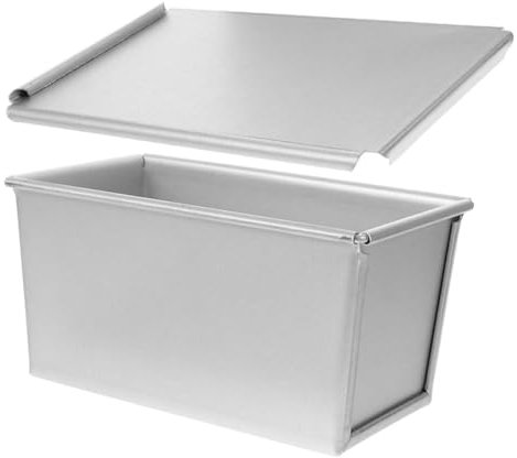 MAGICLULU Molde Rectangular para Hornear Pan de 450g, Plata, Aluminizado