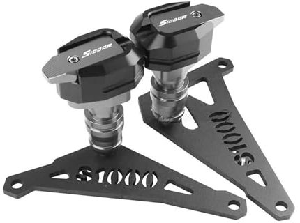 YHGGDN CNC Motorrad-Absturzschutz Für S1000R S1000 R S 1000 R 2014 2015 2016 Rahmenschieber Verkleidungsschutz Crash Pad-Schutz Motor Stator Abdeckung(Titan)