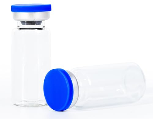 COTOM 10 ml sterila tomma glasflaskor med kap och gummiband, laboratorieförseglade flytande provförvaringsflaskor (10 st)