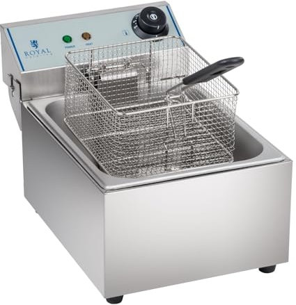 Helloshop26 Friteuse Acier INOX 1 bac 10 litres cuve Amovible Professionnelle 3614005