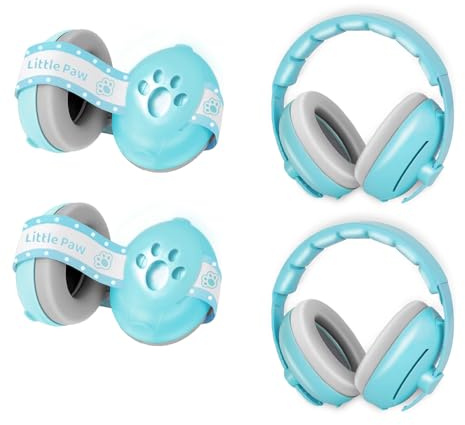 Dekukar 2-in-1 Baby Ear Defender for Babies Toddlers up to 36 Months - CE & UKCA Certified - Noise Reduction Earmuffs Baby Headphones Against Hearing Damage & Improves Sleep