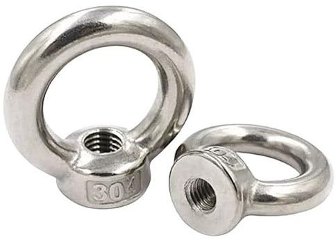 2 pcs of M14 304 Stainless Steel Ring Nut Lifting Eye Nut Lifting Ring Eye Bolt Female Threaded Eye Screw Bolts Fastener Hardware Eyebolt for Lifting Accessories