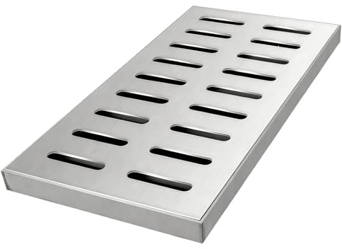 MMXYNXYD Grille Caniveau Exterieur en Acier Inoxydable 304, Grille Caniveau pour Égout Extérieur, Terrasse de Piscine, Jardin, Patio(50x25 cm/20x10 in)