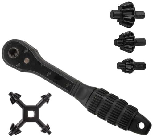 Juego de portabrocas 2 en 1, llave de trinquete y portabrocas 4 en 1, 3 tamaños de 10 mm, 13 mm, 16 mm para taladros eléctricos, portabrocas y trinquetes