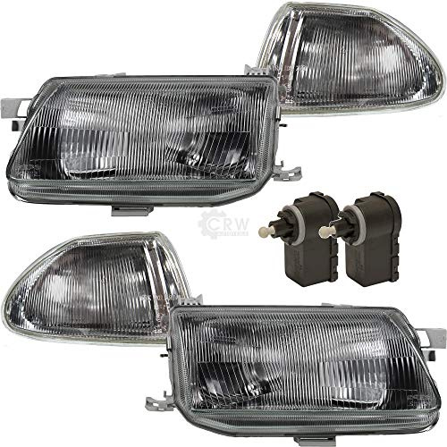 Halogen Scheinwerfersatz Scheinwerfer Satz Hauptscheinwerfer Set links rechts Links vorne manuell elektrisch H4 passend für Astra F CC 53_ 54_ 58_ 59_ T92 51_ 52_ 53_B