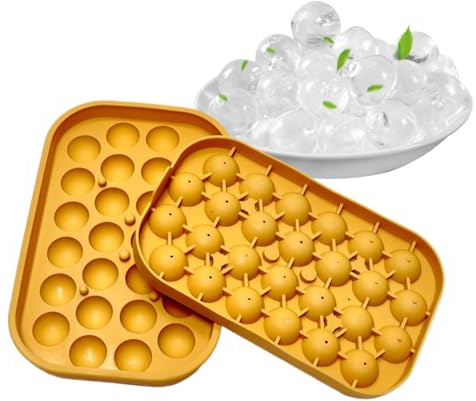 Moule à glace en boule - 20 cm x 13 cm, moule en silicone de qualité alimentaire réutilisable à 26 grilles à dégagement facile, plateaux à glaçons ronds, ḿoule à boule de glace, pour cocktails, café,