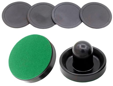 Air Hockey Pushers e Pucks Set – standard da tavolo Slider Pusher per gioco di famiglia - 5,8 cm nero