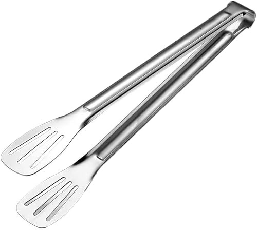 Pince de service en acier inoxydable pour cuisine, barbecue, salade, pâtisserie, desserts, ustensiles de cuisine idéaux pour une manipulation facile des aliments, longueur 30,5 cm