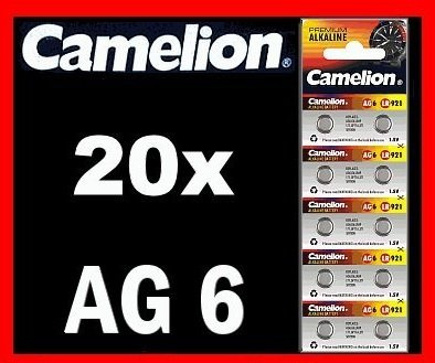 20 x AG6 LR69 KNOPFZELLEN 171 371 GP71A SR920W CAMELION