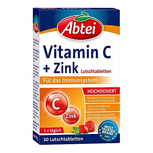 Abtei Vitamin C + Zink Lutschtabletten, 30 St. Tabletten