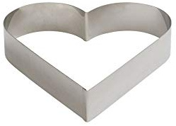 DECORA 0060480 BACKRAHMEN AUS Edelstahl Herz 14 X H 4,5 cm, Silber/Schwarz