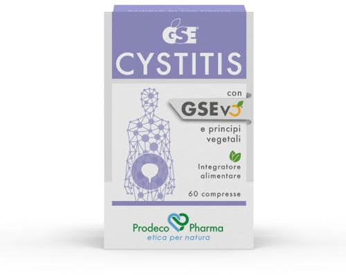 PRODECO PHARMA GSE Cystitis Integratore Alimentare per Cistite 60 Compresse da 600 mg con Estratto di Semi di Pompelmo, Uva Ursina, Pilosella, Erica e Ononide