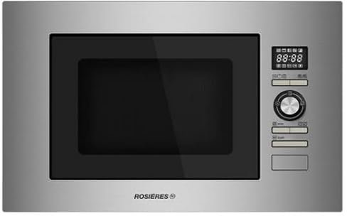 Micro ondes Grill Encastrable Rosieres RMG201IN - Micro-Ondes + Grill Intégrable Noir et inox - 20 litres - 800 Watts