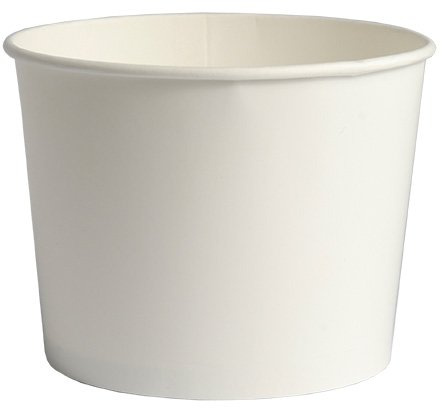 PAPSTAR 1100 Eisbecher, Pappe rund 500 ml Ø 11 cm · 8,3 cm Weiss, Sie erhalten 1 Packung, Packungsinhalt: 1100 Stück